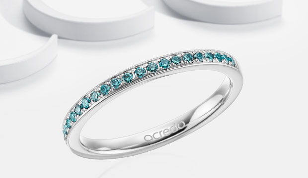 BAGUE ETERNITY avec des pieres de couleur | acredo